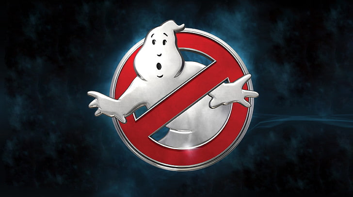 Ghost Buster logo, cinema, wallpaper, logo, ghost, movie, Ghostbusters, film, sugoi, official wallpaper, hd, 4k, poltergeist, paranormal entity, HD wallpaper