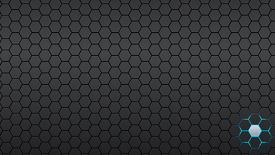 foto de papel tapiz digital con patrón de panal negro y gris, gris, abstracto, texturizado, textura, arte digital, Fondo de pantalla HD HD wallpaper