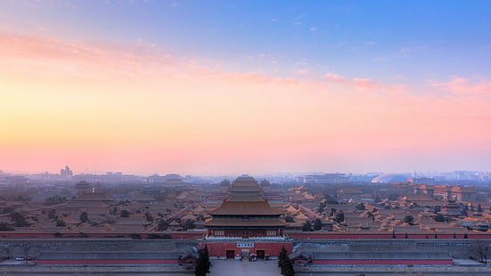 Запретный город, фотография, пейзаж, Пекин, Запретный город, Китай, объект Всемирного наследия, HD обои HD wallpaper