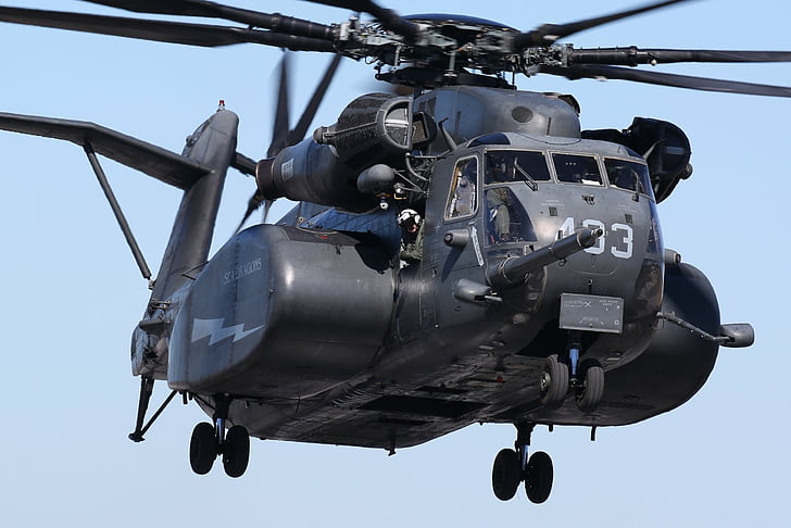 Helikopter Militer, Sikorsky CH-53E Super Stallion, Pesawat, Helikopter, Pesawat Transportasi, Wallpaper HD