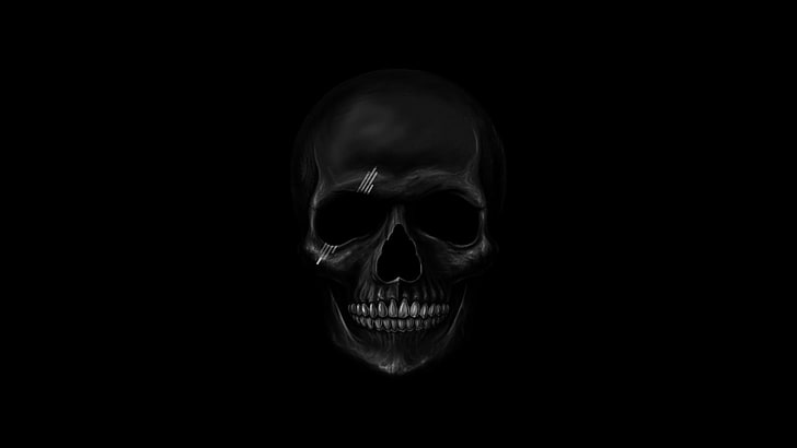 human skull wallpaper, skull, artwork, death, HD wallpaper
