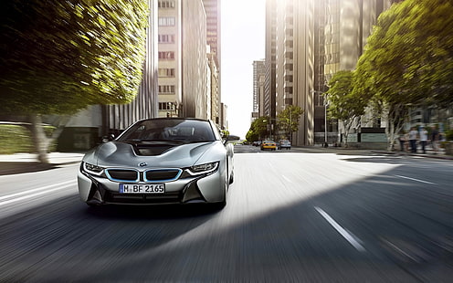Silber BMW Auto, Auto, BMW i8, HD-Hintergrundbild HD wallpaper