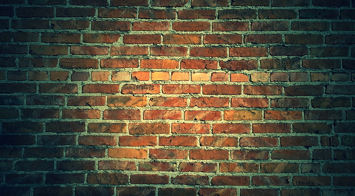 Wall Brick, brown brick wall, Artistic, Grunge, HD wallpaper