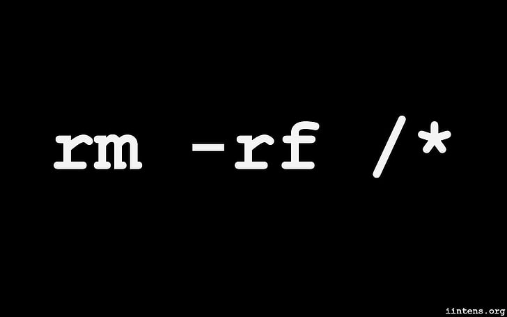 rm -rf / *テキスト、ユーモア、Linux、 HDデスクトップの壁紙