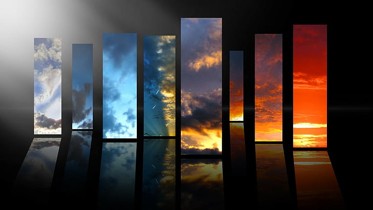Panel Foto von Wolken, abstrakt, HD-Hintergrundbild
