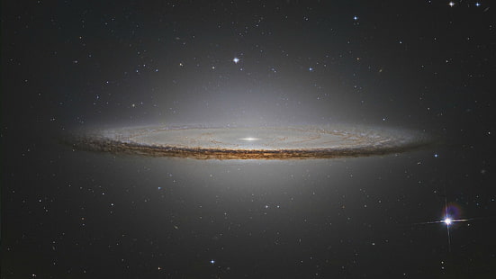 galassia, spazio, stelle, Sombrero Galaxy, arte spaziale, universo, Sfondo HD HD wallpaper