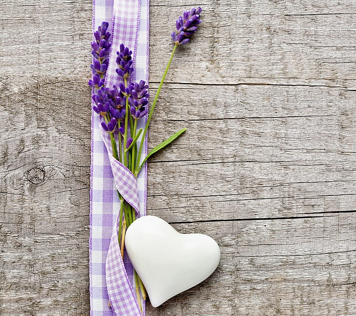 lavender, permukaan kayu, Wallpaper HD