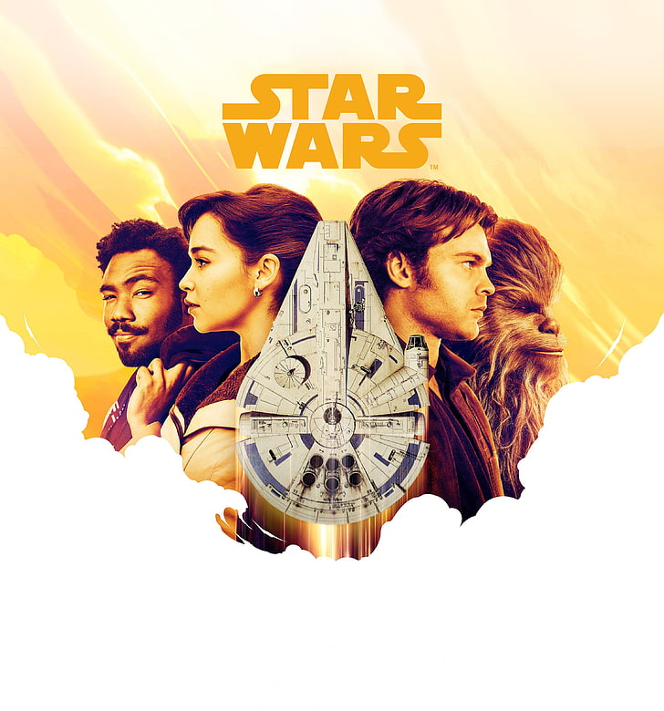 Alden Ehrenreich, QiRa, Han Solo, 2018, Donald Glover, Emilia Clarke, Chewbacca, Solo: A Star Wars Story, Lando Calrissian, HD wallpaper