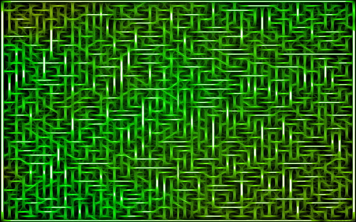 lukisan abstrak hijau dan hitam, pola, abstrak, Fractalius, Wallpaper HD