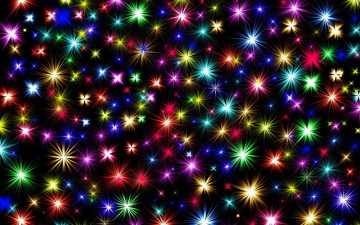 assorted-color lights, background, colorful, flash, HD wallpaper