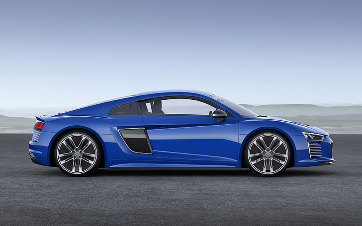 Audi R8, auto, veicolo, Super Car, auto elettrica, auto blu, Sfondo HD