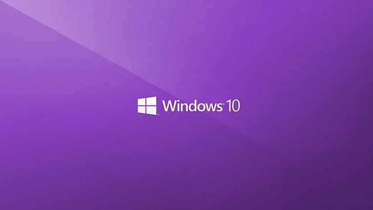 Windows 10, минимализъм, лого, лилаво, windows 10, минимализъм, лого, лилаво, HD тапет