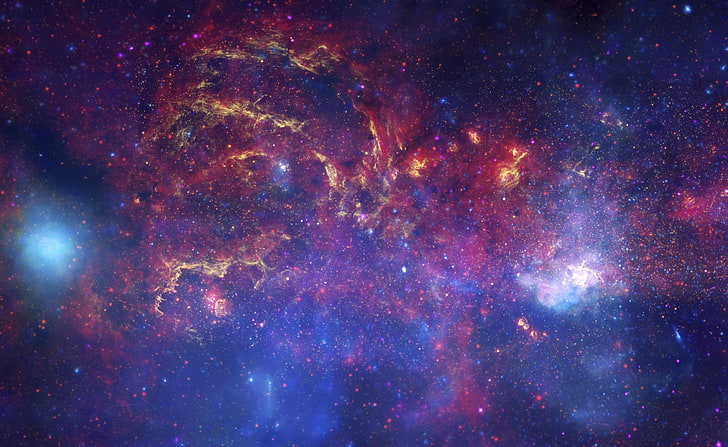 Beautiful Galaxy, orange and purple galaxy, Space, Galaxy, Beautiful, HD wallpaper