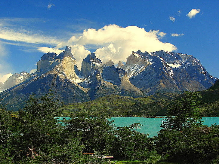 chile mountains Torres del Paine Nature Mountains HD Art , mountains, Chile, patagonia, torres del paine, HD wallpaper