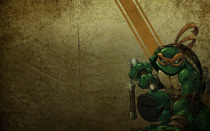 Teenage Mutant Ninja Turtles TMNT Michaelangelo HD, การ์ตูน / การ์ตูน, นินจา, เต่า, มนุษย์กลายพันธุ์, วัยรุ่น, tmnt, michaelangelo, วอลล์เปเปอร์ HD