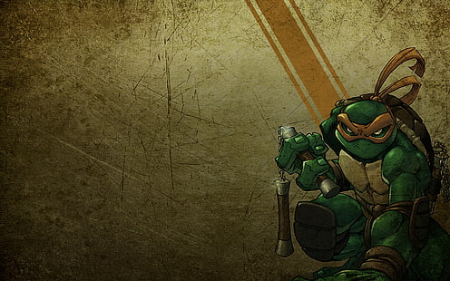 Teenage Mutant Ninja Turtles TMNT Michaelangelo HD, карикатура / комикс, нинджа, костенурки, мутант, тийнейджър, tmnt, michaelangelo, HD тапет HD wallpaper