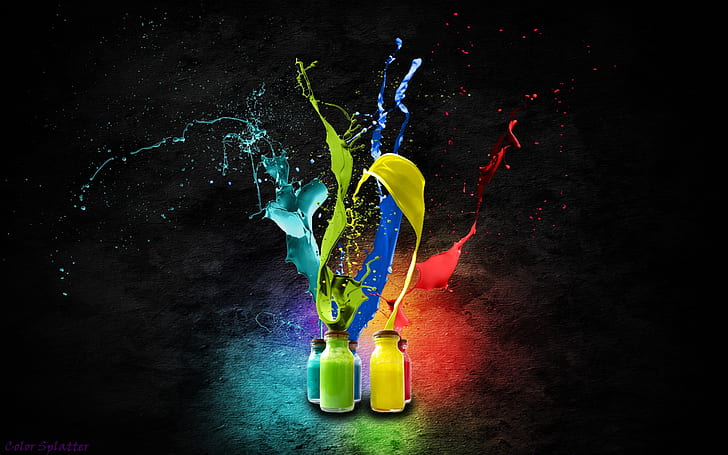 Colourful Bottles Abstract, HD wallpaper
