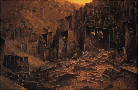 Zdzisław Beksiński, произведение на изкуството, HD тапет HD wallpaper