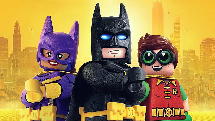 Película, The Lego Batman Movie, Batman, Catwoman, Robin (DC Comics), Fondo de pantalla HD