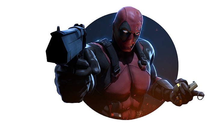 Deadpool Tapete, Deadpool, Wunder-Comics, Gewehr, HD-Hintergrundbild