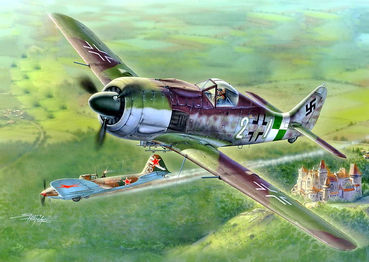 Focke-Wulf 190, Il-2, Fw.190A-9, Kara Ölüm, HD masaüstü duvar kağıdı