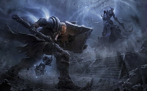 произведение искусства, видеоигры, Diablo III, Diablo 3: Reaper of Souls, воин, HD обои HD wallpaper