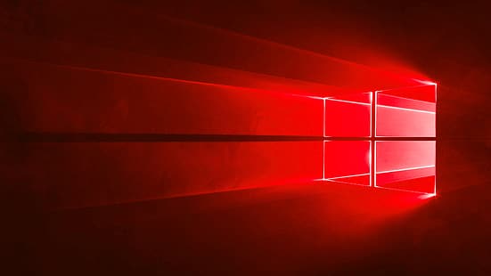 vermelho, Windows 10, preto, HD papel de parede HD wallpaper