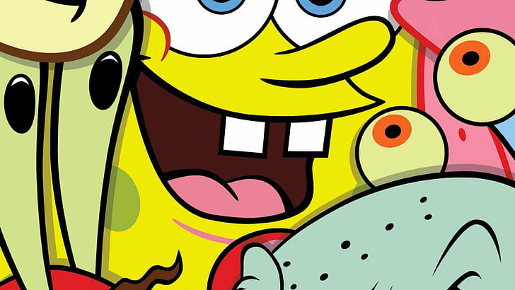 animation, cartoon, family, spongebob, squarepants, HD wallpaper