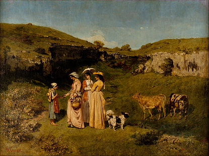 Gustave Courbet, klassisk konst, oljemålning, HD tapet HD wallpaper