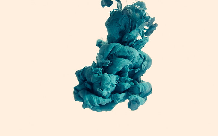 blue smok illustration, Alberto Seveso, paint in water, HD wallpaper
