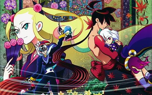 illustration de personnages d'anime, Katanagatari, Yasuri Shichika, Togame, anime, Fond d'écran HD HD wallpaper