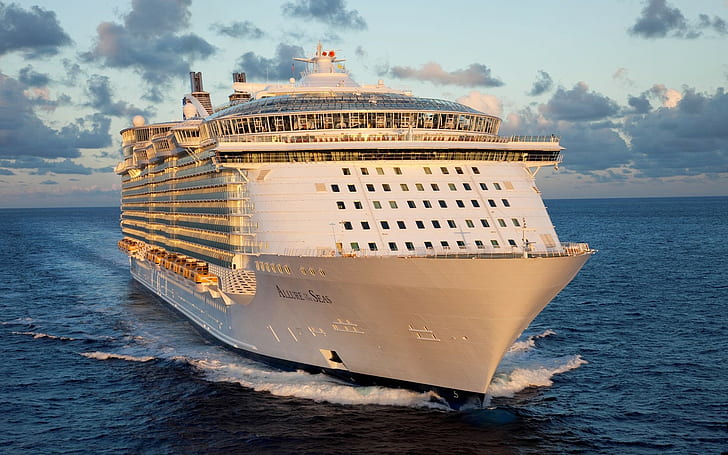 cruise ship, vehicle, sea, ship, HD wallpaper