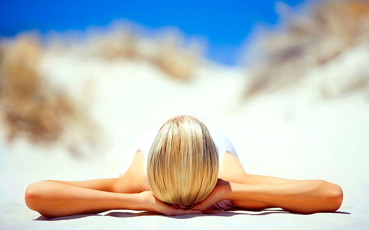 Beach Sunbathing, beach, nature, sunbathing, HD wallpaper