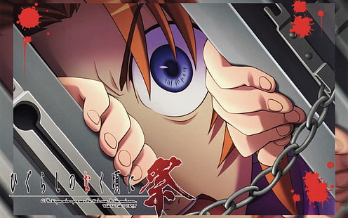 Higurashi no naku koro ni, ryuugu rena, สีหน้าตกใจ, Anime, วอลล์เปเปอร์ HD HD wallpaper