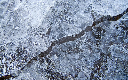 черно-серая мраморная иллюстрация, лед, трещины, фон, линия, текстура, HD обои HD wallpaper