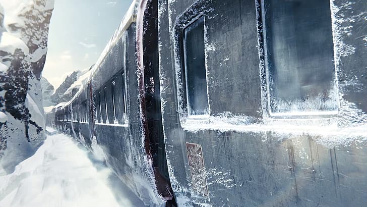 Snowpiercer 2013, movies, film stills, train, snow, HD wallpaper