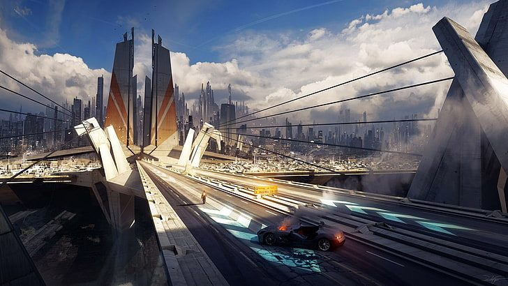 futuristische Stadt, futuristisch, Stadt, HD-Hintergrundbild