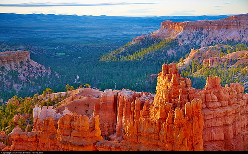 brown mountain, bryce canyon, bryce canyon, nature, bryce Canyon, uSA, landscape, scenics, canyon, rock Hoodoo, utah, bryce Canyon National Park, rock - Object, geology, sandstone, eroded, southwest USA, national Park, desert, beauty In Nature, red, outdoors, cliff, national Landmark, mountain, famous Place, arizona, HD wallpaper HD wallpaper