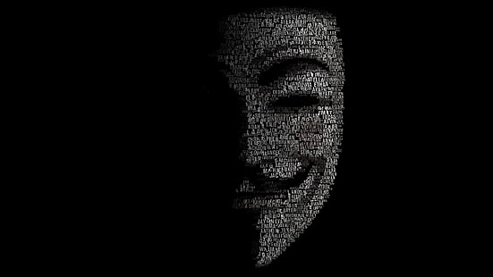 guy fawkes mask, background, attack, mask, words, Anonymous, hacker, HD wallpaper HD wallpaper