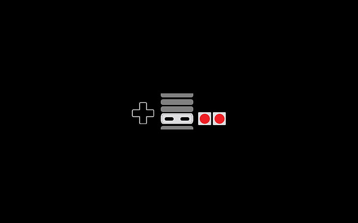 Nintendo Entertainment System, kontroller, minimalism, videospel, retrospel, stående display, HD tapet