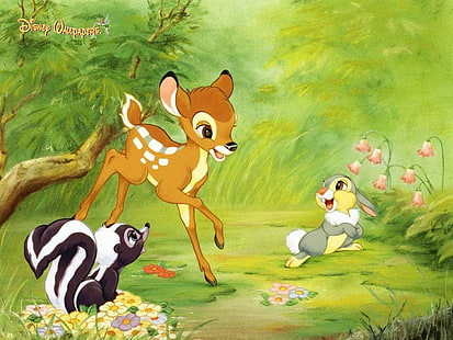 bambi disney bambi Entertainment أخرى عالية الدقة فن ، غابة ، ديزني ، بامبي ، أصدقاء ، فيلم، خلفية HD HD wallpaper