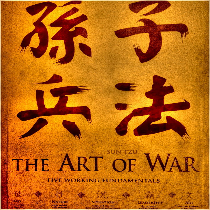 Sun Tzu, Chinese, Strategie, Charakter, 3d und Zusammenfassung, HD-Hintergrundbild