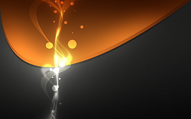 abstract, colorful, render, orange, HD wallpaper