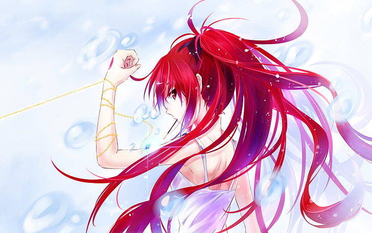 red haired female character illustration, manga, anime girls, anime, Sakura Kyouko, Mahou Shoujo Madoka Magica, redhead, long hair, HD wallpaper