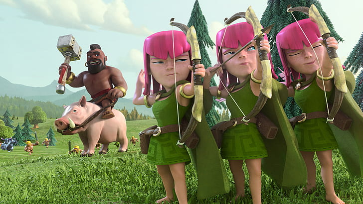 Clash of Clans, Archers, Bow and Arrows, clash of clans, archers, bow and arrows, HD wallpaper