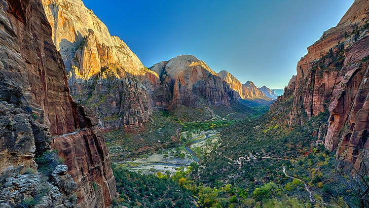 paesaggio, Zion National Park, natura, Stati Uniti d'America, Utah, Sfondo HD
