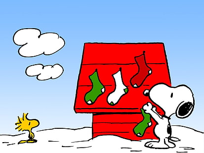 Brown, charlie, christmas, comics, peanuts, Snoopy, HD wallpaper HD wallpaper