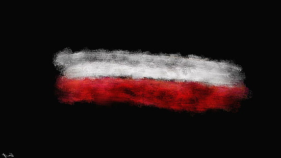 polônia bandeira resumo minimalismo, HD papel de parede HD wallpaper