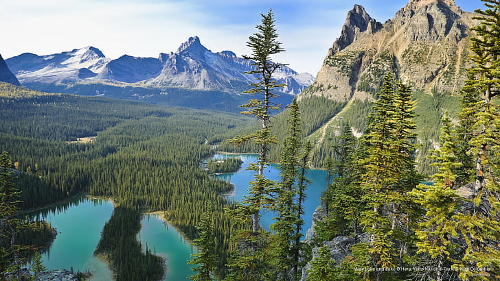 Озеро Мэри и Озеро О'Хара, Национальный парк Йохо, Британская Колумбия, Национальные парки, HD обои