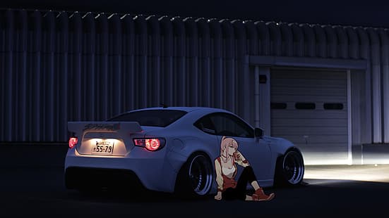 Zero Two (Darling in the FranXX), Toyota, Anime Girls, Auto, HD-Hintergrundbild HD wallpaper